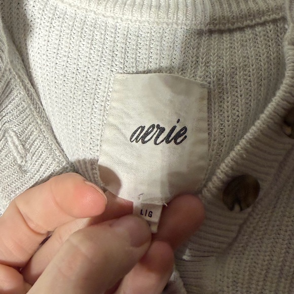 Aerie Oversized Henley Sweater Size Large - Picture 3 of 4